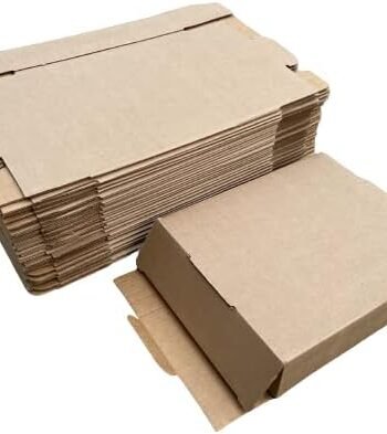 50 Pack 12x10x3 Corrugated Shipping Boxes Cardboard *No Tape required*