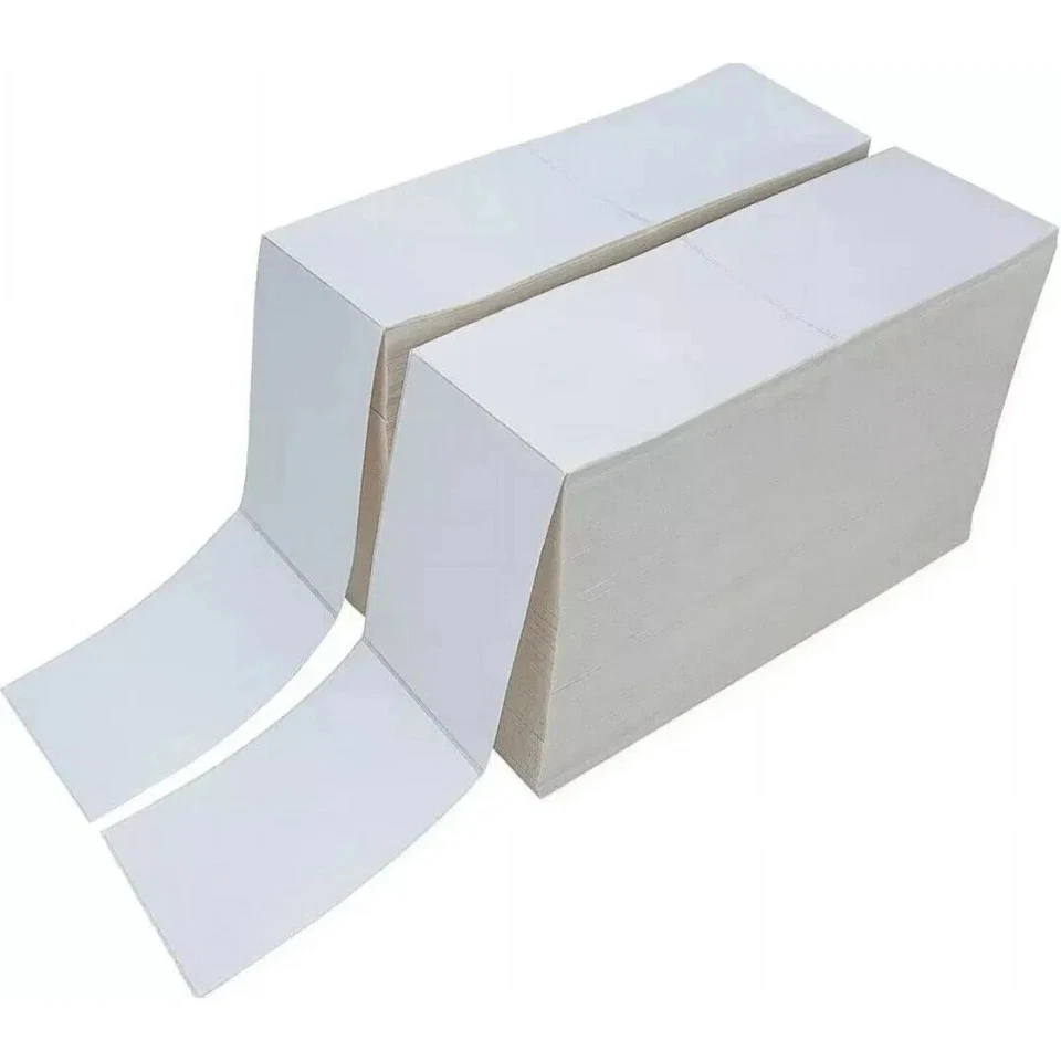 6000 4x6 fanfold direct thermal shipping labels perforated label
